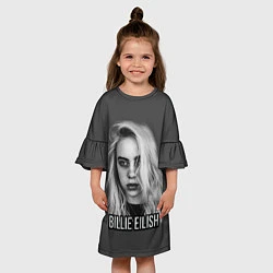 Платье клеш для девочки BILLIE EILISH, цвет: 3D-принт — фото 2