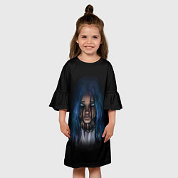 Платье клеш для девочки Слёзы Билли Айлиш, цвет: 3D-принт — фото 2