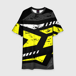 Детское платье Black yellow abstract sport style