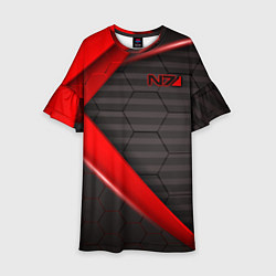 Платье клеш для девочки Mass Effect N7, цвет: 3D-принт