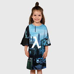 Платье клеш для девочки HALF-LIFE GAME, цвет: 3D-принт — фото 2