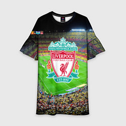 Платье клеш для девочки FC Liverpool, цвет: 3D-принт