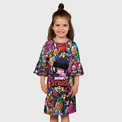 Платье клеш для девочки BRAWL STARS BIB, цвет: 3D-принт — фото 2