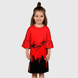 Платье клеш для девочки АлисА, цвет: 3D-принт — фото 2