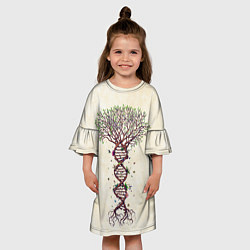 Платье клеш для девочки Дерево жизни, цвет: 3D-принт — фото 2