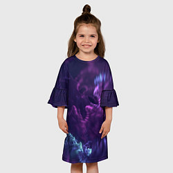 Платье клеш для девочки Магия, цвет: 3D-принт — фото 2