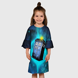 Платье клеш для девочки Doctor Who, цвет: 3D-принт — фото 2