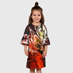 Платье клеш для девочки Nu abstracts art, цвет: 3D-принт — фото 2