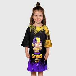 Платье клеш для девочки Бравл Старс Биа, цвет: 3D-принт — фото 2