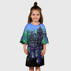 Платье клеш для девочки TERRARIA, цвет: 3D-принт — фото 2