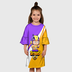 Платье клеш для девочки BRAWL STARS BEA, цвет: 3D-принт — фото 2