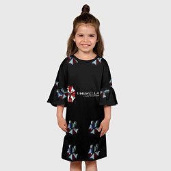 Платье клеш для девочки Umbrella Corporation, цвет: 3D-принт — фото 2