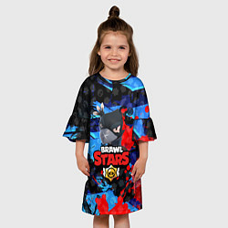 Платье клеш для девочки BRAWL STARS CROW, цвет: 3D-принт — фото 2