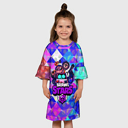 Платье клеш для девочки BRAWL STARS:8BIT, цвет: 3D-принт — фото 2