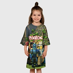 Платье клеш для девочки ROBLOX, цвет: 3D-принт — фото 2