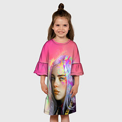 Платье клеш для девочки РАДУЖНЫЙ ОГОНЬ, цвет: 3D-принт — фото 2