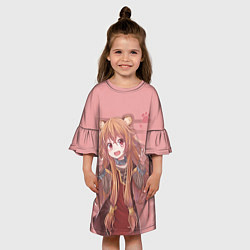 Платье клеш для девочки Raphtalia, цвет: 3D-принт — фото 2