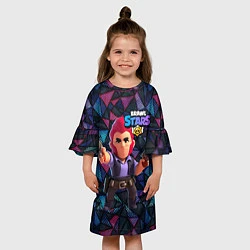 Платье клеш для девочки Brawl Stars Colt Кольт, цвет: 3D-принт — фото 2