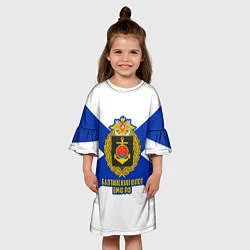 Платье клеш для девочки Балтийский флот ВМФ РФ, цвет: 3D-принт — фото 2