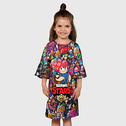Платье клеш для девочки BRAWL STARS: PAM, цвет: 3D-принт — фото 2