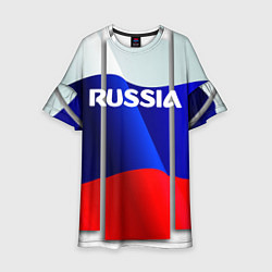 Платье клеш для девочки Россия, цвет: 3D-принт