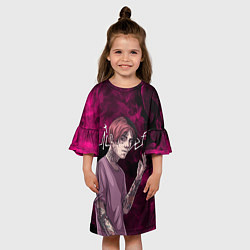Платье клеш для девочки LIL PEEP, цвет: 3D-принт — фото 2