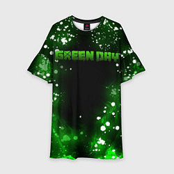 Платье клеш для девочки GreenDay, цвет: 3D-принт