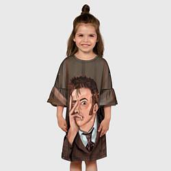 Платье клеш для девочки 10TH DOCTOR WHO, цвет: 3D-принт — фото 2