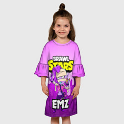 Платье клеш для девочки BRAWL STARS EMZ, цвет: 3D-принт — фото 2