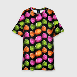 Платье клеш для девочки Конфеты, цвет: 3D-принт