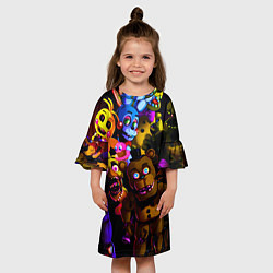 Платье клеш для девочки Five Nights At Freddy's, цвет: 3D-принт — фото 2