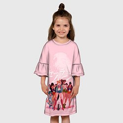 Платье клеш для девочки PINK SAILOR MOON, цвет: 3D-принт — фото 2