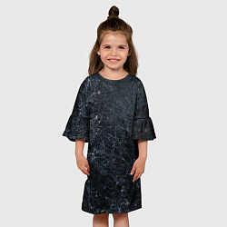 Платье клеш для девочки Мрамор, цвет: 3D-принт — фото 2
