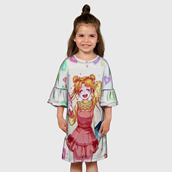 Платье клеш для девочки SAILOR MOON, цвет: 3D-принт — фото 2
