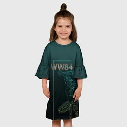 Платье клеш для девочки WW 84, цвет: 3D-принт — фото 2