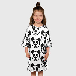 Платье клеш для девочки Panda, цвет: 3D-принт — фото 2