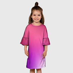 Платье клеш для девочки Нежный цвет, цвет: 3D-принт — фото 2