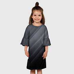 Платье клеш для девочки GRAY WAVES, цвет: 3D-принт — фото 2