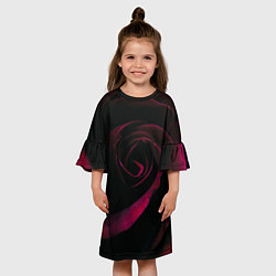 Платье клеш для девочки Dark Rose, цвет: 3D-принт — фото 2