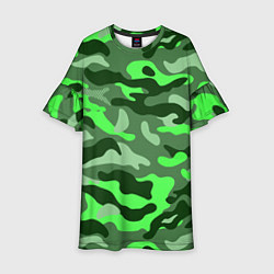 Детское платье CAMOUFLAGE GREEN