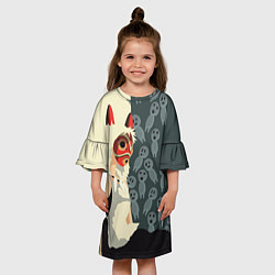 Платье клеш для девочки Принцесса Мононоке цвета 3D-принт — фото 2