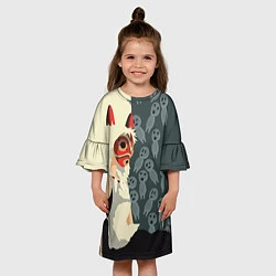Платье клеш для девочки Принцесса Мононоке, цвет: 3D-принт — фото 2