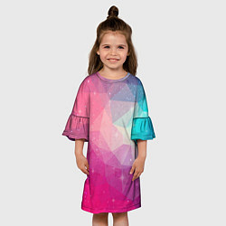 Платье клеш для девочки ВСЕЛЕННАЯ, цвет: 3D-принт — фото 2