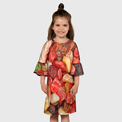 Платье клеш для девочки Цукаты, цвет: 3D-принт — фото 2