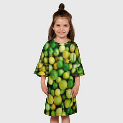 Платье клеш для девочки Цытрусы, цвет: 3D-принт — фото 2