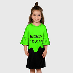 Платье клеш для девочки HIGHLY toxic 0 2, цвет: 3D-принт — фото 2