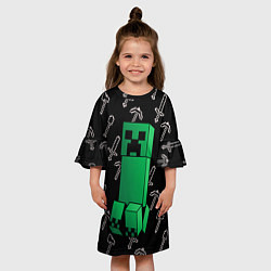 Платье клеш для девочки MINERCRAFT, цвет: 3D-принт — фото 2