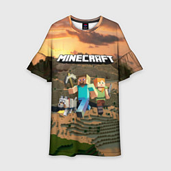 Платье клеш для девочки Minecraft, цвет: 3D-принт