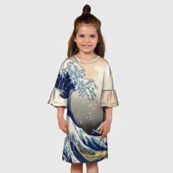 Платье клеш для девочки ЯПОНСКАЯ КАРТИНА, цвет: 3D-принт — фото 2