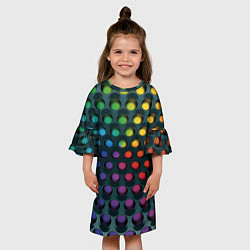 Платье клеш для девочки 3Д спектр, цвет: 3D-принт — фото 2